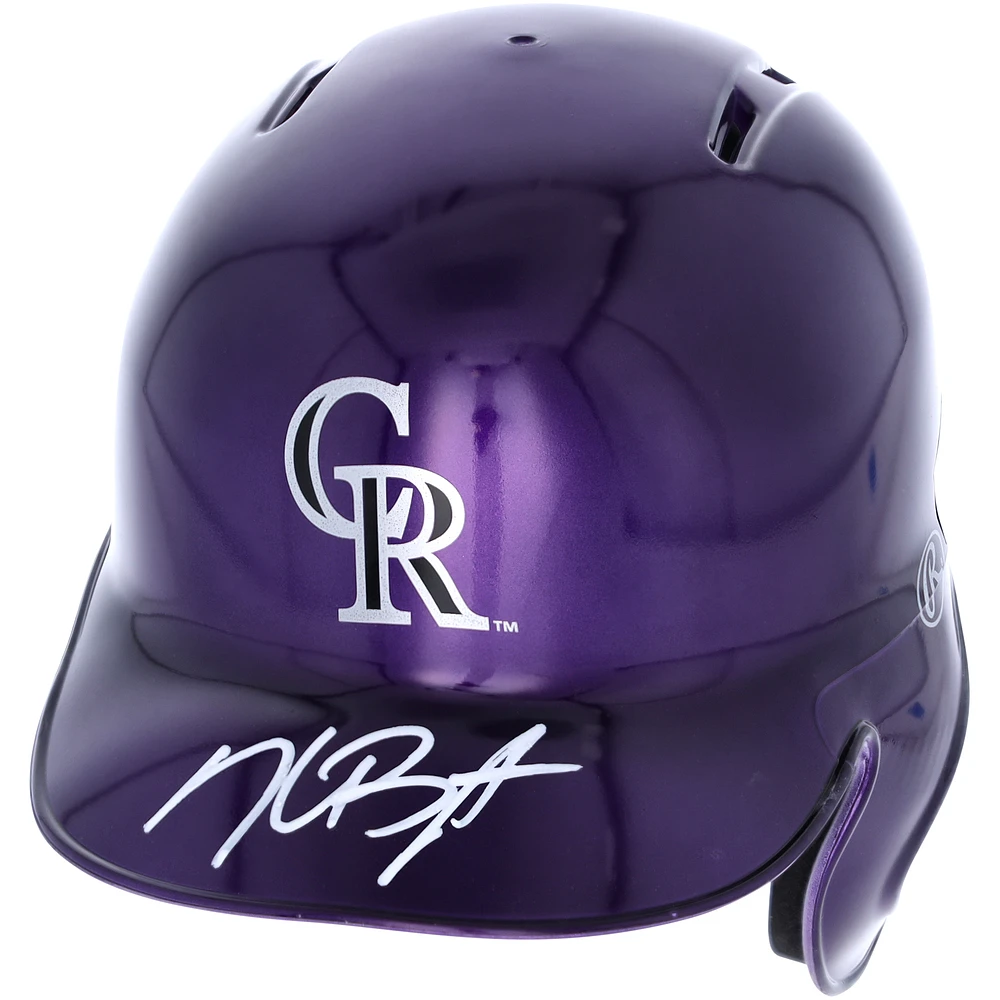 Kris Bryant Colorado Rockies Autographed Alternate Chrome Mini Batting Helmet - Fanatics Exclusive