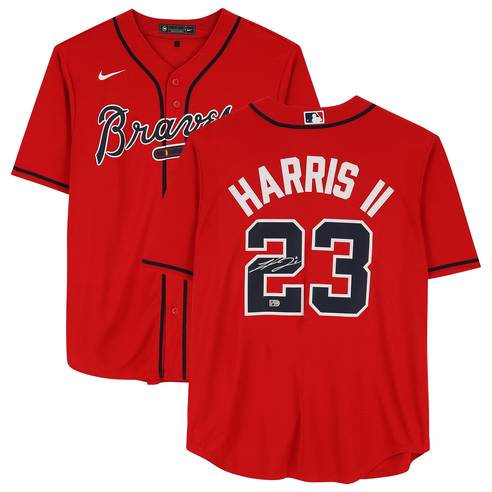 Michael Harris II Atlanta Braves Autographed Red Nike Replica Jersey