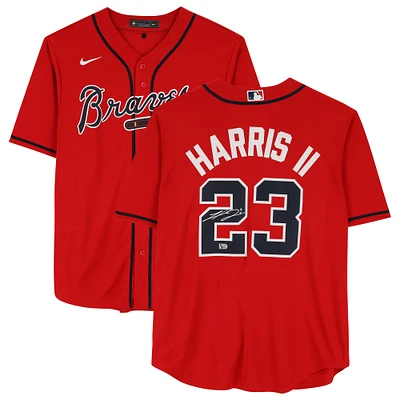 Michael Harris II Atlanta Braves Autographed Red Nike Replica Jersey