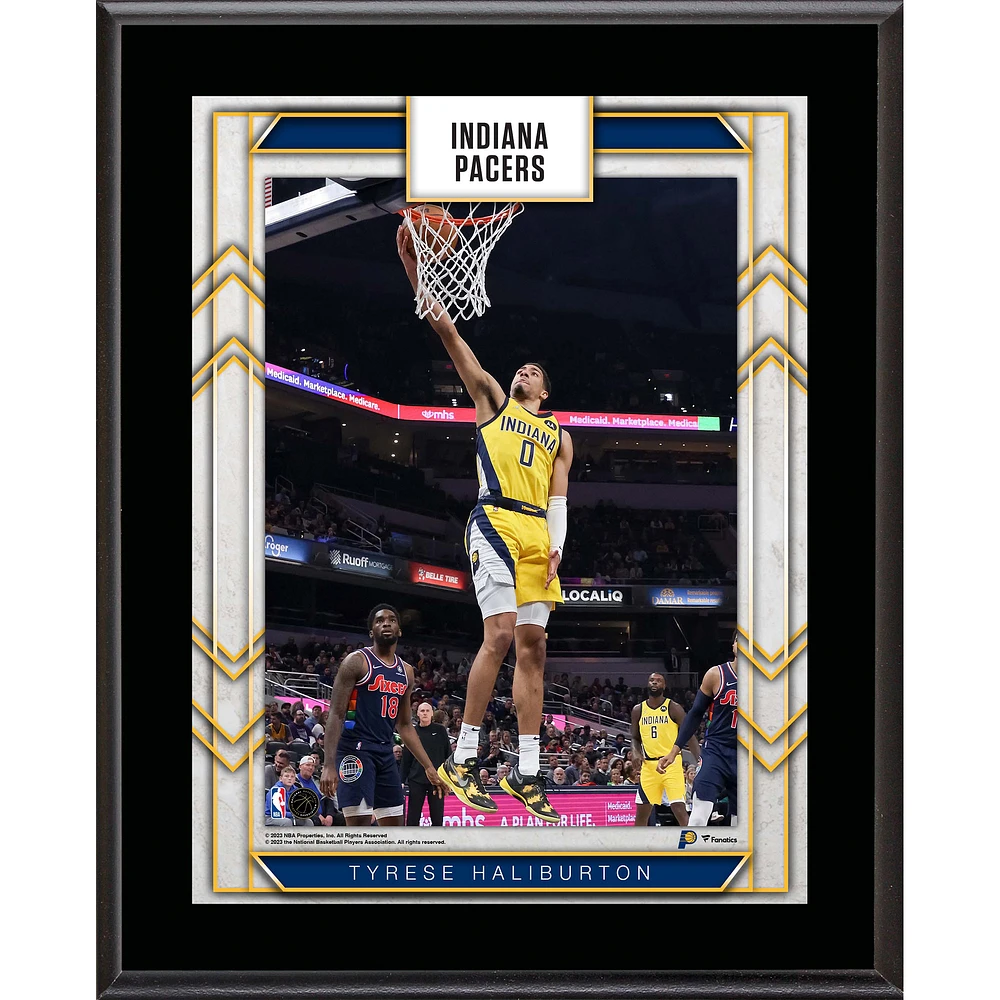 Tyrese Haliburton Indiana Pacers 10.5" x 13" Sublimated Player Plaque