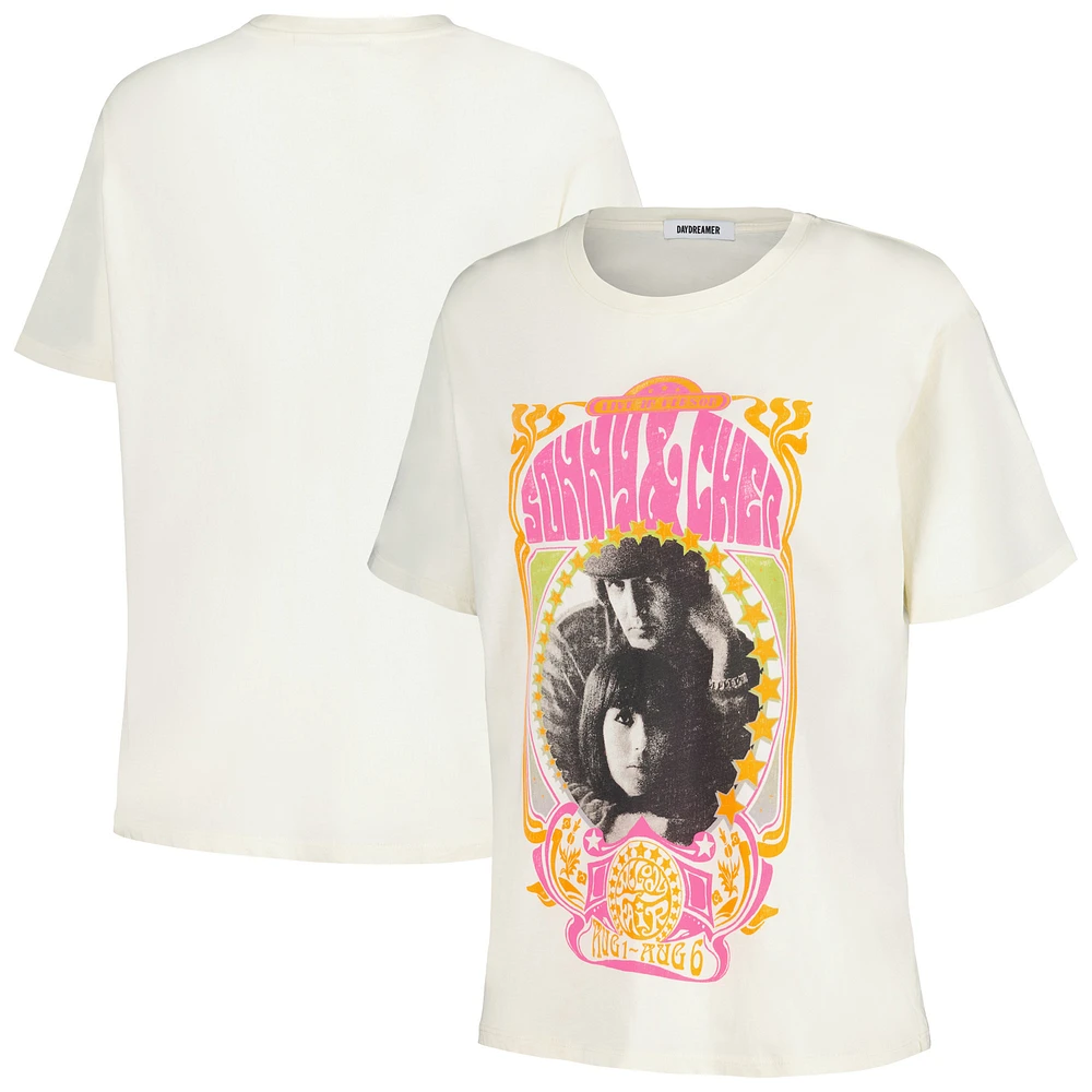 Women's Daydreamer Cream Sonny & Cher Melody Fair Boyfriend T-Shirt