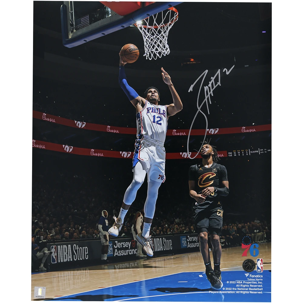 Tobias Harris Philadelphia 76ers Autographed 16" x 20" Dunk Versus Cavaliers Photograph