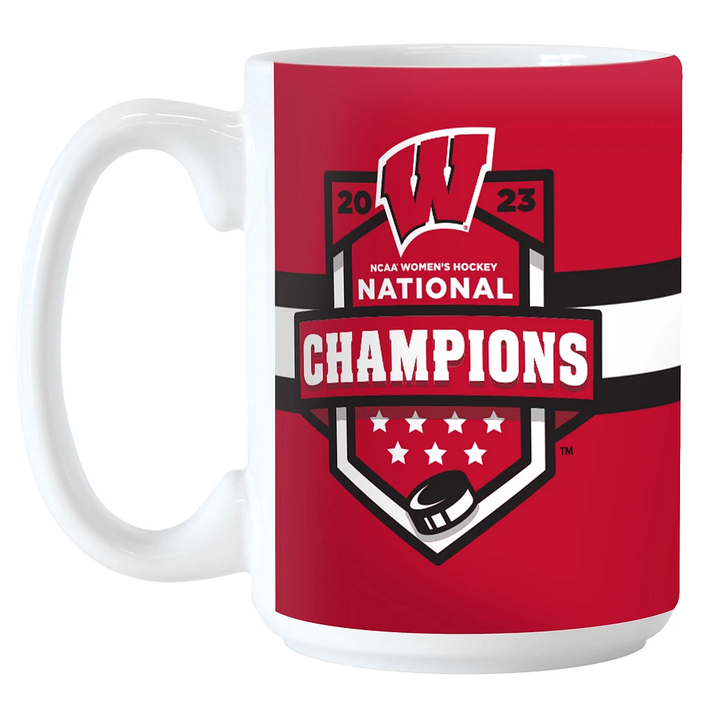 Wisconsin Badgers 2023 NCAA Women's Ice Hockey National Champions 15oz. Sublimated Mug