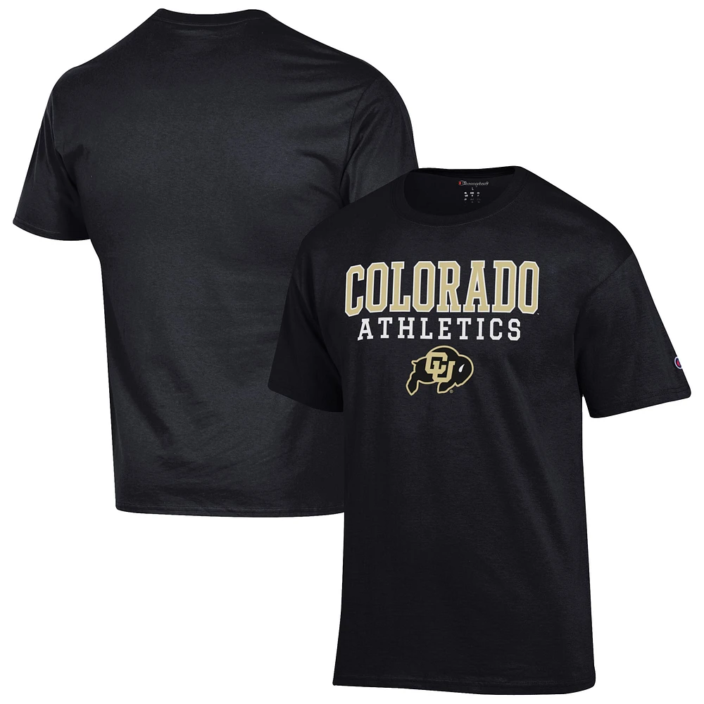 Men's Champion Colorado Buffaloes Athletics Logo Stack T-Shirt