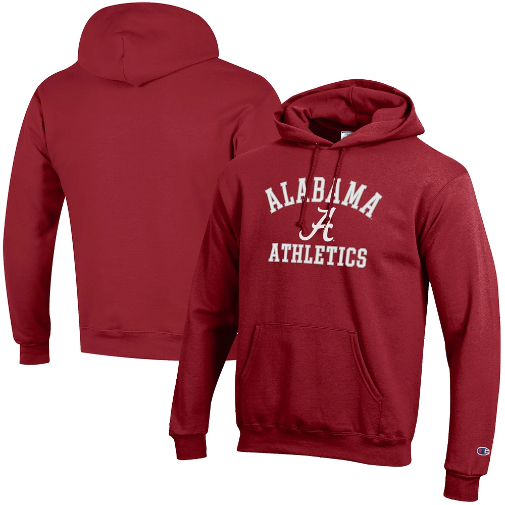 Men's Champion Crimson Alabama Tide Athletics Logo Pullover Hoodie