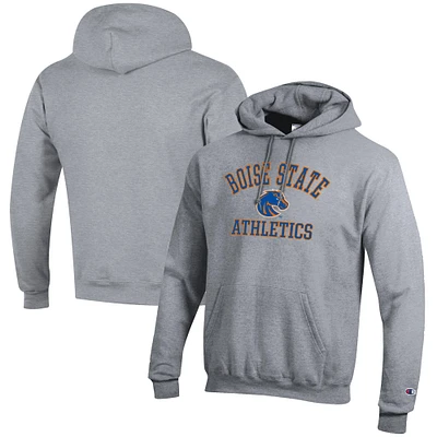Men's Champion  Gray Boise State Broncos Athletics Logo Pullover Hoodie