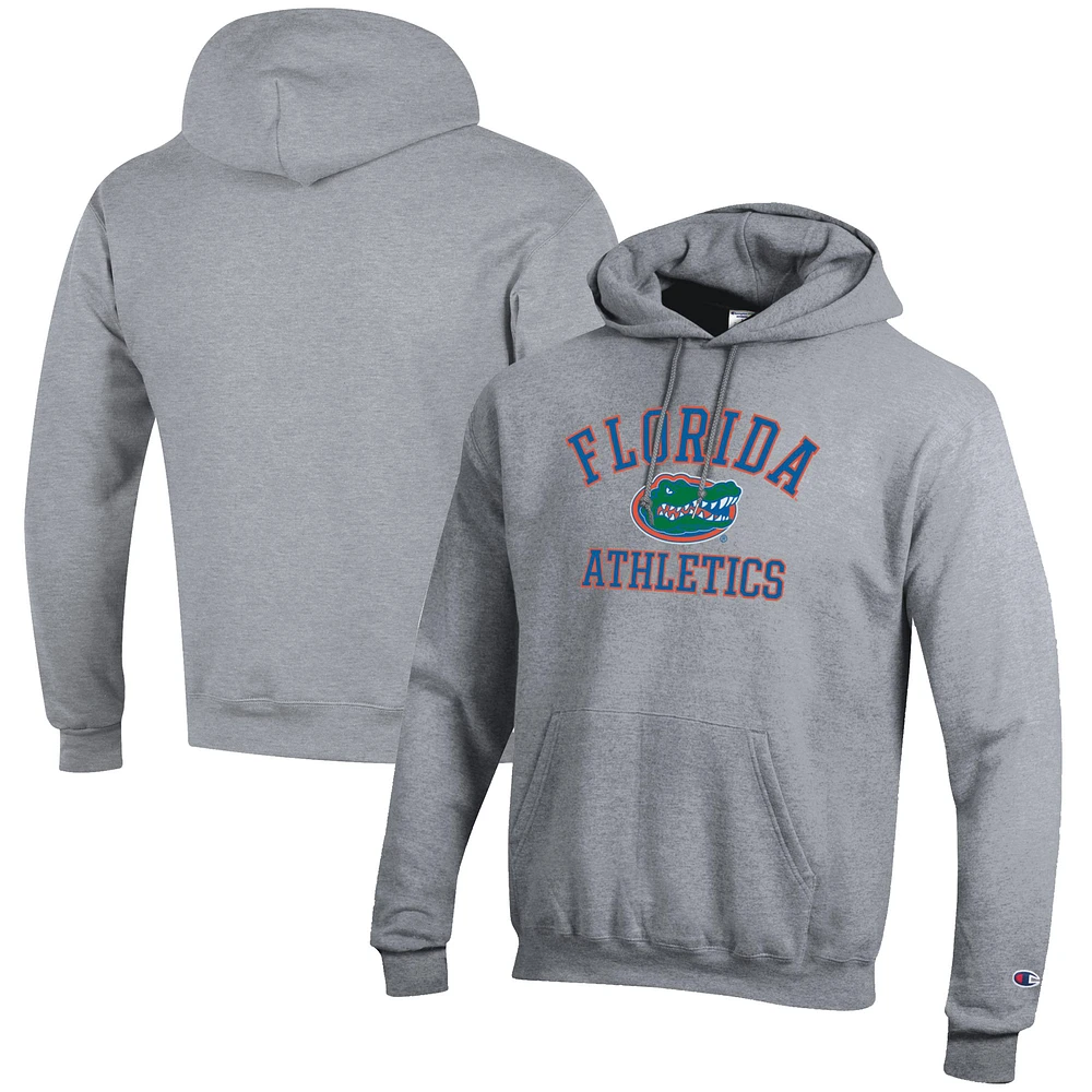Men's Champion Gray Florida Gators Athletics Logo Pullover Hoodie