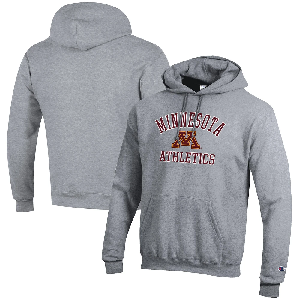 Men's Champion Gray Minnesota Golden Gophers Athletics Logo Pullover Hoodie