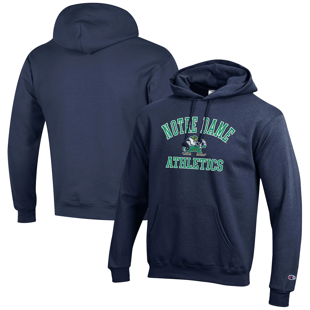 Men's Champion Navy Notre Dame Fighting Irish Athletics Logo Pullover Hoodie