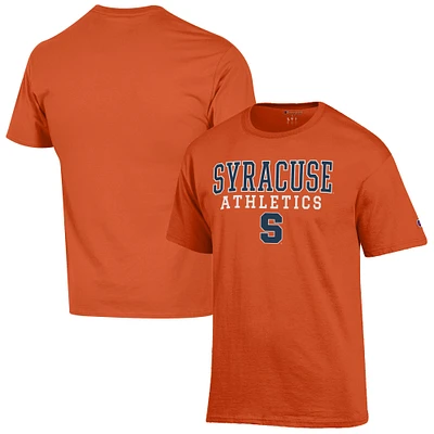 Men's Champion  Orange Syracuse Athletics Logo Stack T-Shirt