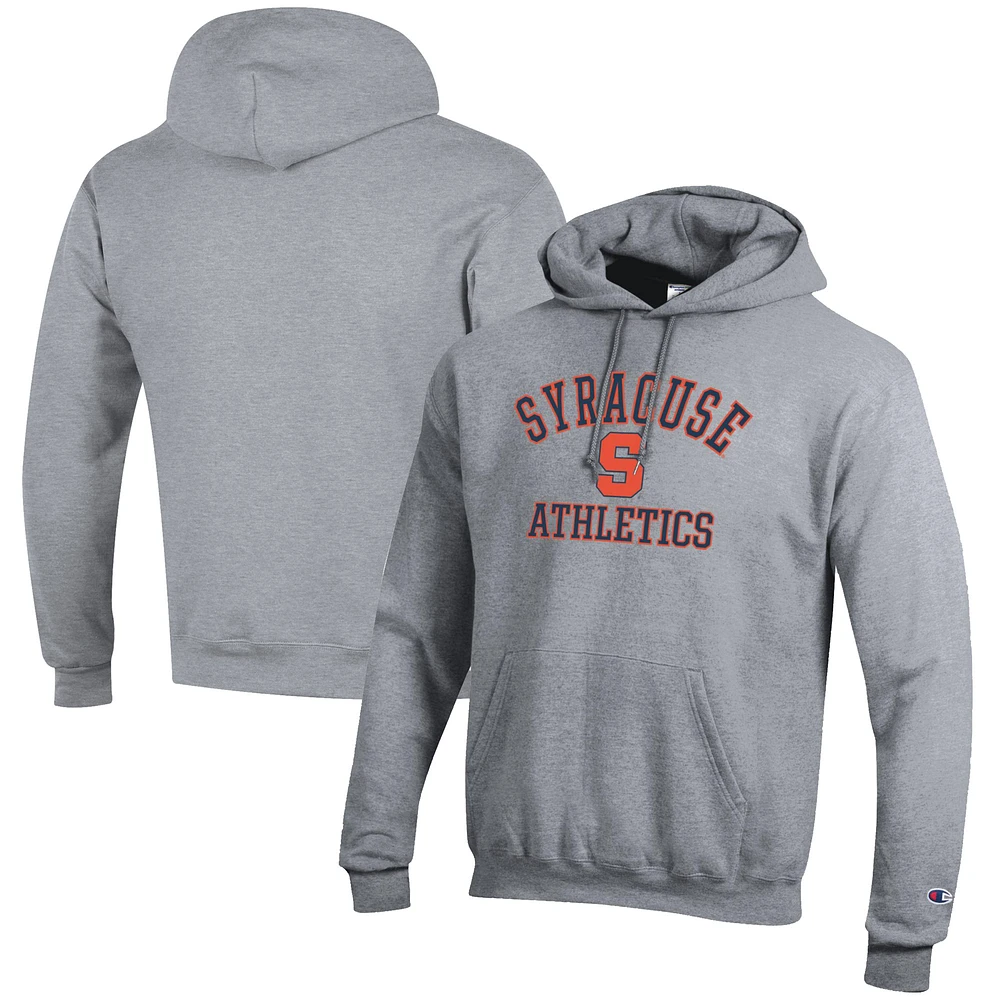 Men's Champion Gray Syracuse Orange Athletics Logo Pullover Hoodie