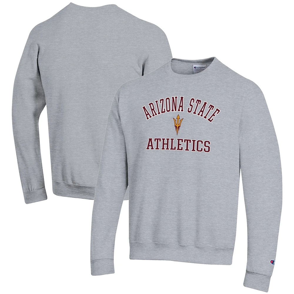 Men's Champion Gray Arizona State Sun Devils Athletics Logo Pullover Sweatshirt