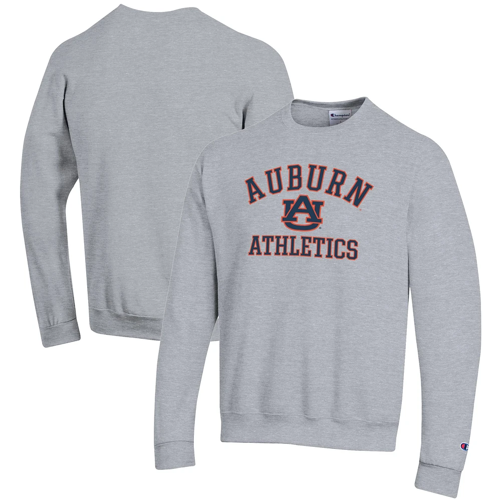 Men's Champion Gray Auburn Tigers Athletics Logo Pullover Sweatshirt