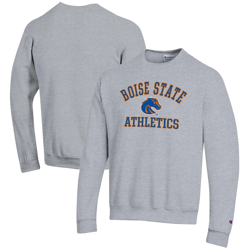 Men's Champion Gray Boise State Broncos Athletics Logo Pullover Sweatshirt
