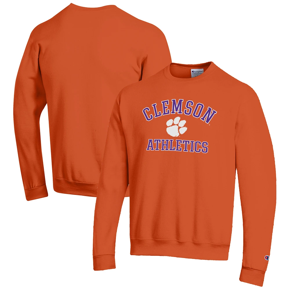 Men's Champion Orange Clemson Tigers Athletics Logo Pullover Sweatshirt