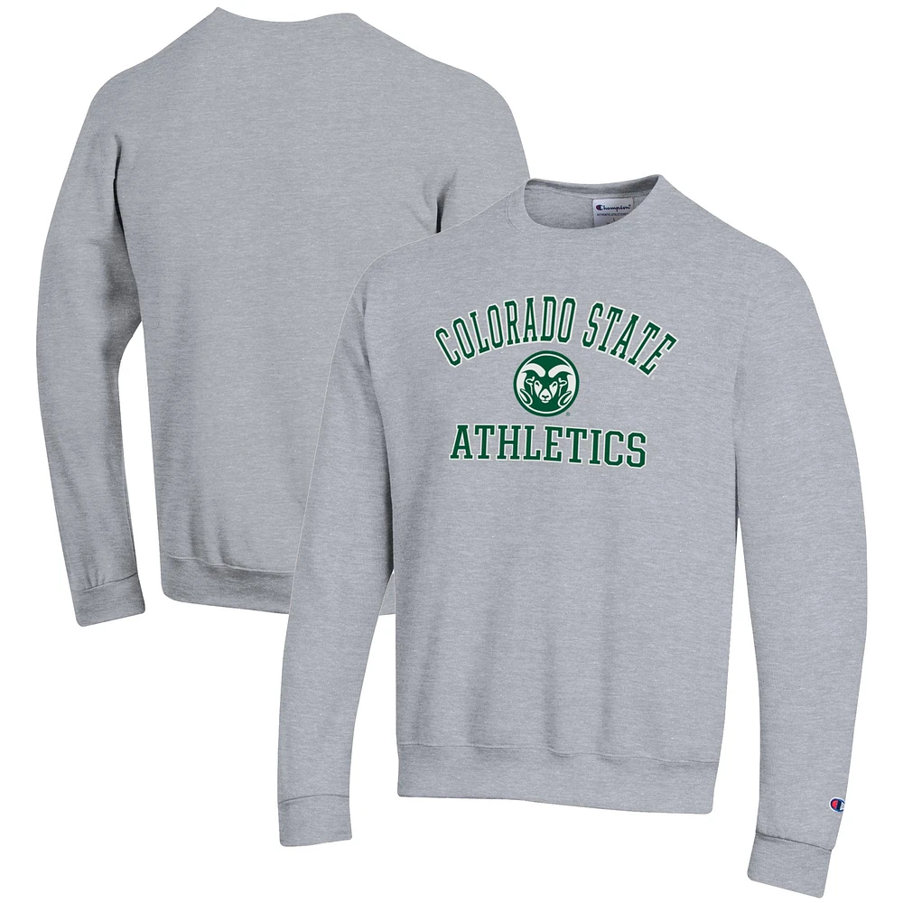 Men's Champion Gray Colorado State Rams Athletics Logo Pullover Sweatshirt