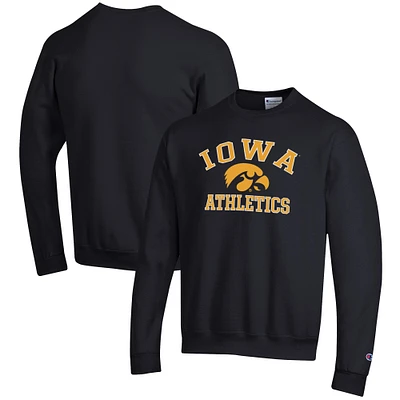 Men's Champion Black Iowa Hawkeyes Athletics Logo Pullover Sweatshirt