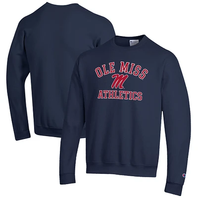 Men's Champion Navy Ole Miss Rebels Athletics Logo Pullover Sweatshirt