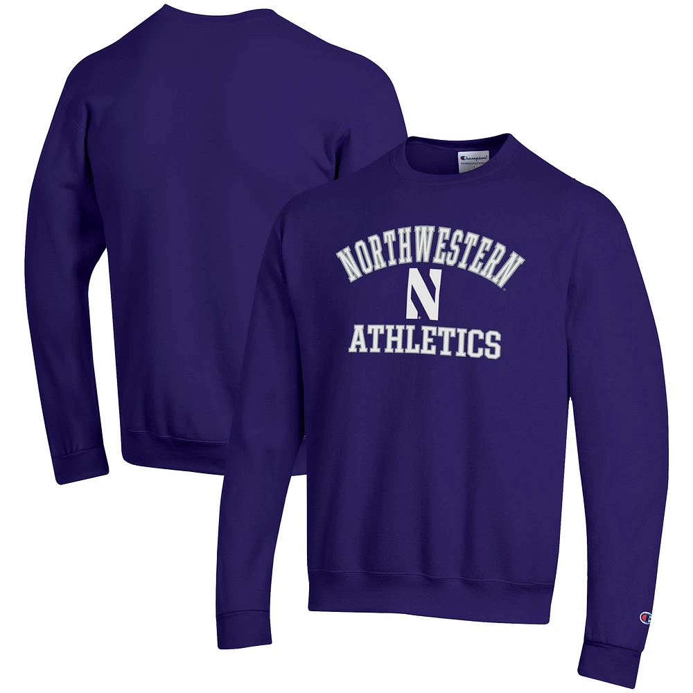 Men's Champion Purple Northwestern Wildcats Athletics Logo Pullover Sweatshirt