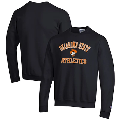 Men's Champion  Black Oklahoma State Cowboys Athletics Logo Pullover Sweatshirt