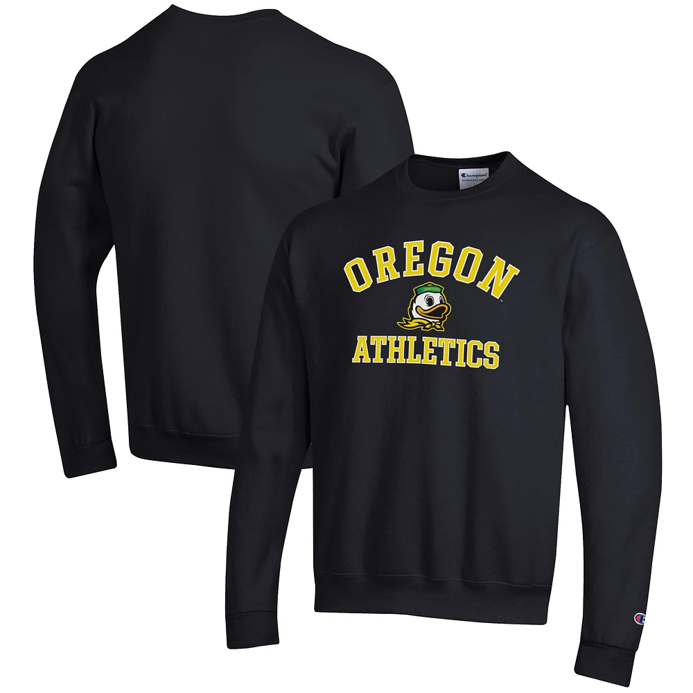 Men's Champion Black Oregon Ducks Athletics Logo Pullover Sweatshirt