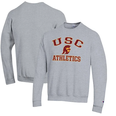 Men's Champion Gray USC Trojans Athletics Logo Pullover Sweatshirt