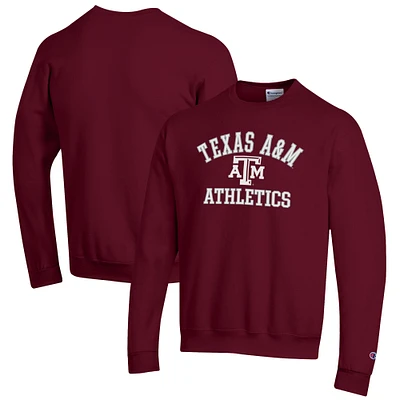 Men's Champion Maroon Texas A&M Aggies Athletics Logo Pullover Sweatshirt