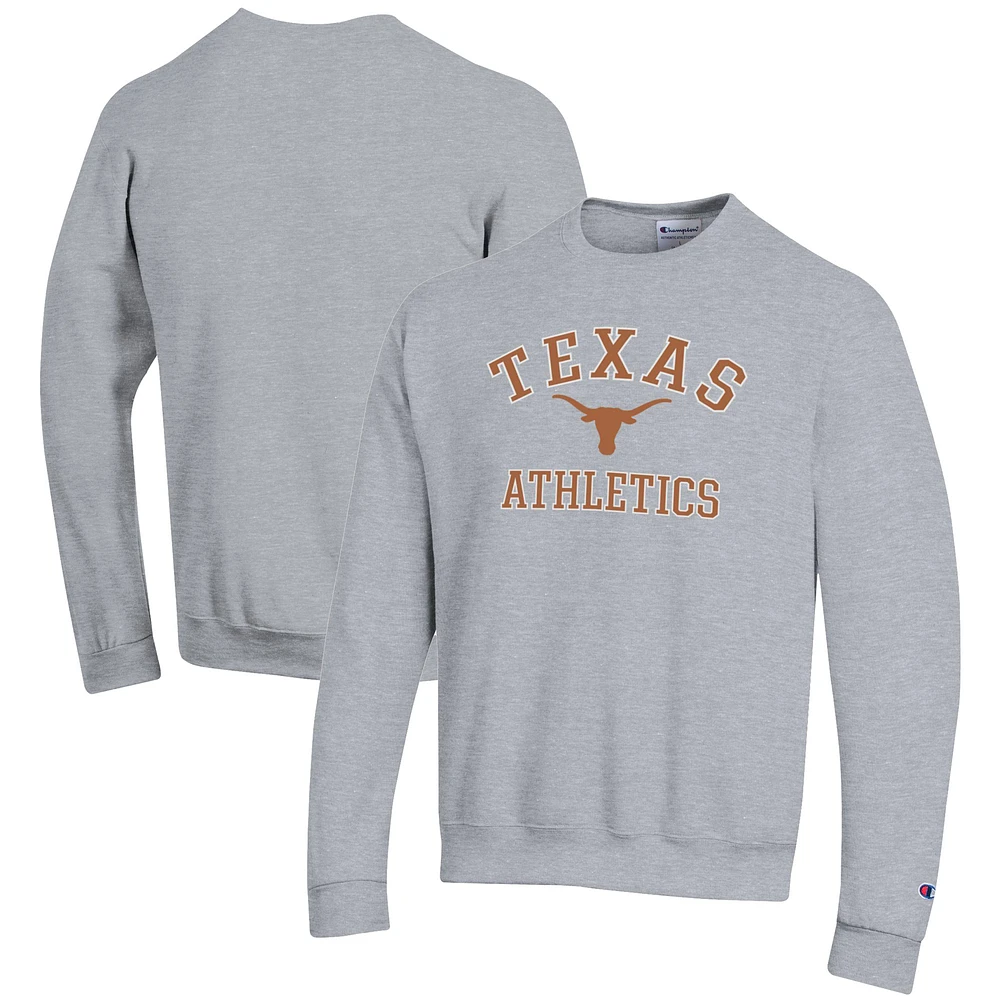 Men's Champion Gray Texas Longhorns Athletics Logo Pullover Sweatshirt