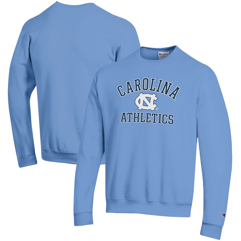 Men's Champion Carolina Blue North Tar Heels Athletics Logo Pullover Sweatshirt