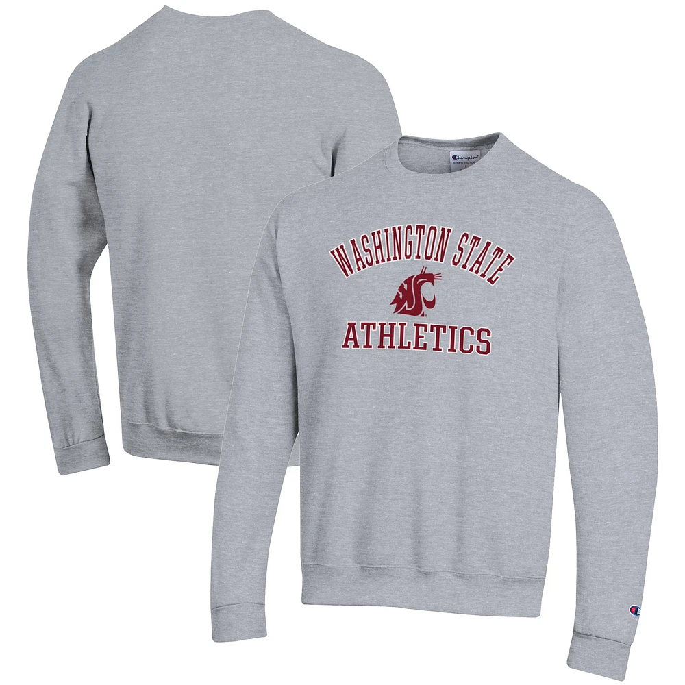 Men's Champion Gray Washington State Cougars Athletics Logo Pullover Sweatshirt