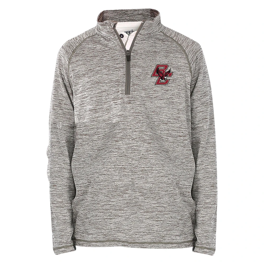 Youth Garb Gray Boston College Eagles Matthew Quarter-Zip Top