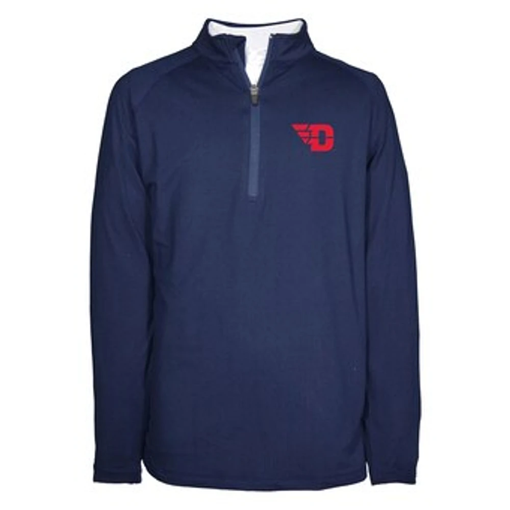 Youth Garb Navy Dayton Flyers Matthew Quarter-Zip Top