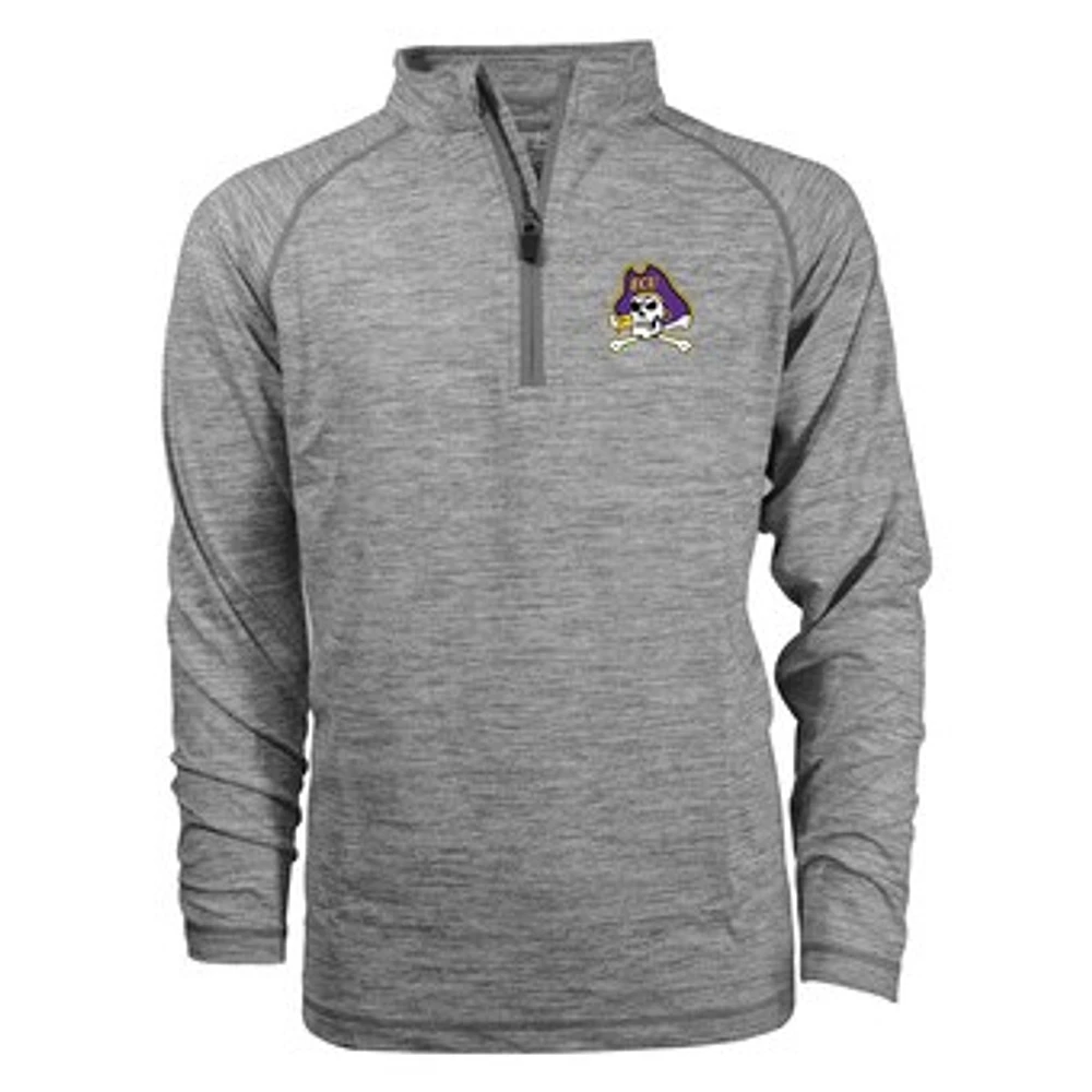 Youth Garb Gray ECU Pirates Matthew Quarter-Zip Top