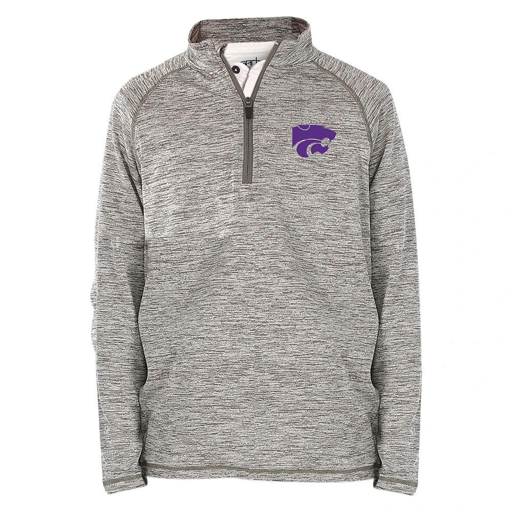Youth Garb Gray Kansas State Wildcats Matthew Quarter-Zip Top
