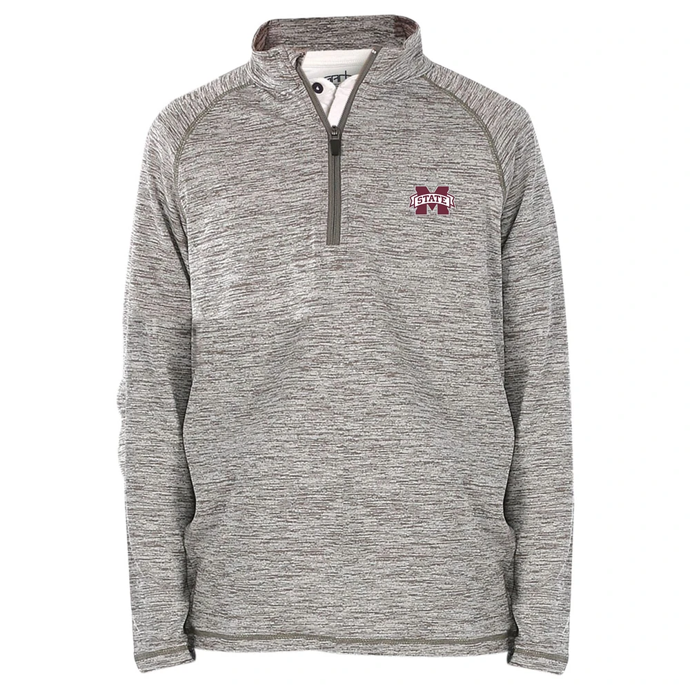 Youth Garb Gray Mississippi State Bulldogs Matthew Quarter-Zip Top