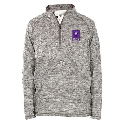 Youth Garb Gray NYU Violets Matthew Quarter-Zip Top