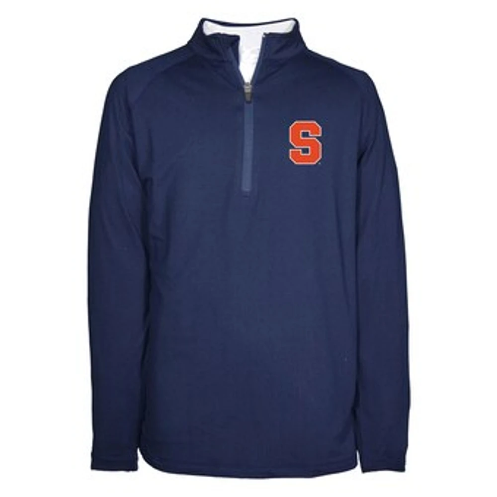 Youth Garb Navy Syracuse Orange Matthew Raglan Quarter-Zip Top