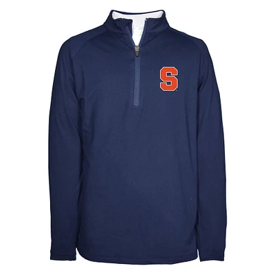 Youth Garb Navy Syracuse Orange Matthew Raglan Quarter-Zip Top