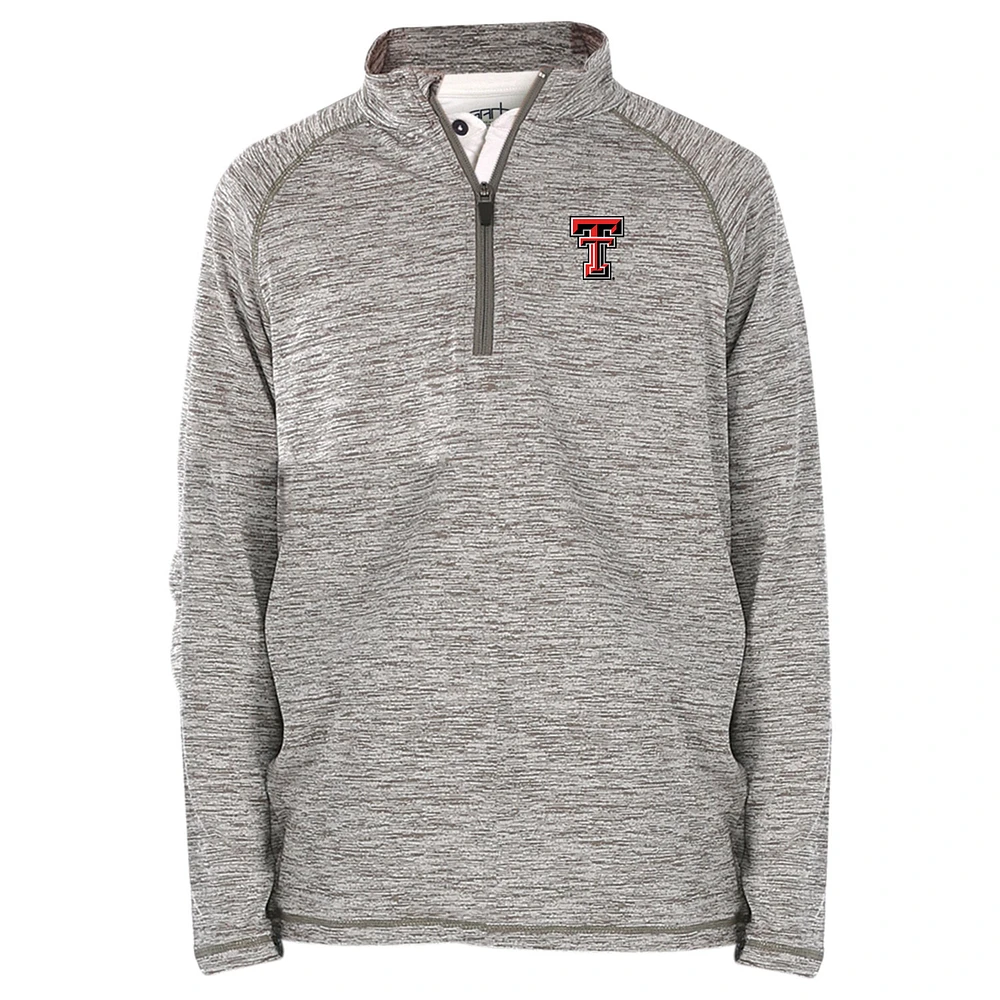Youth Garb Gray Texas Tech Red Raiders Matthew Raglan Quarter-Zip Top