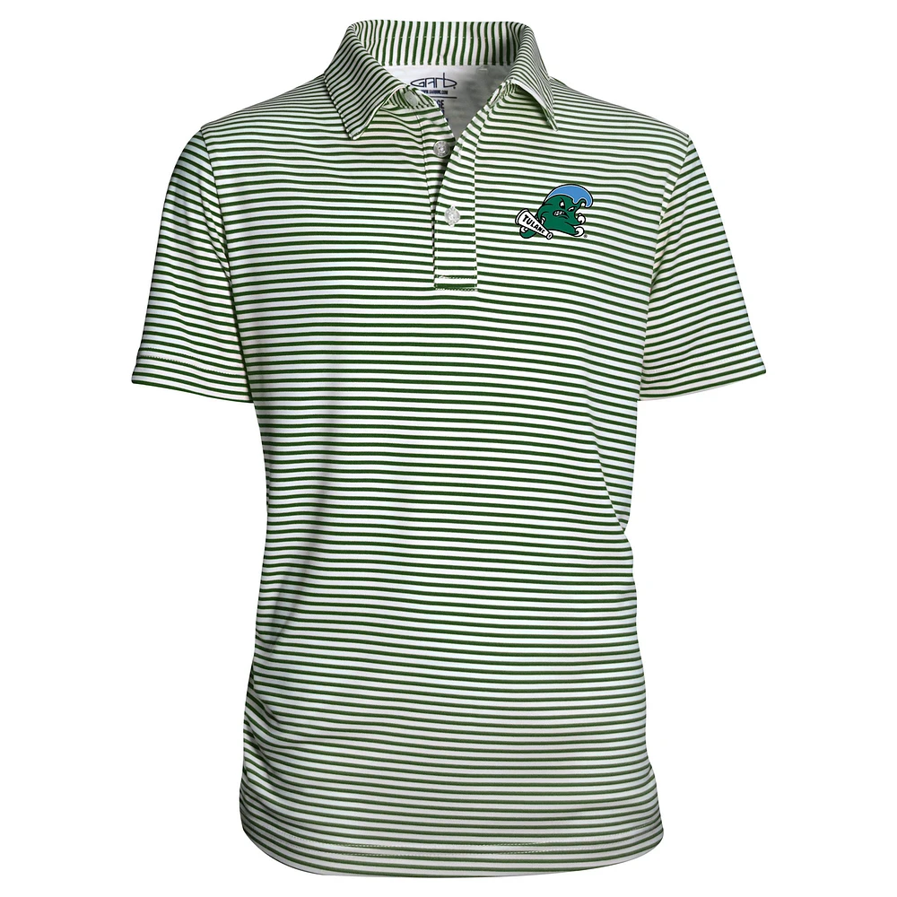 Youth Garb Green Tulane Wave Carson Polo