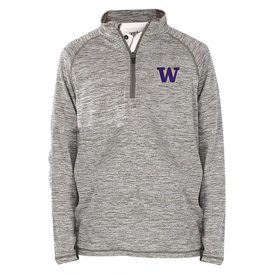 Youth Garb Gray Washington Huskies Matthew Raglan Quarter-Zip Top