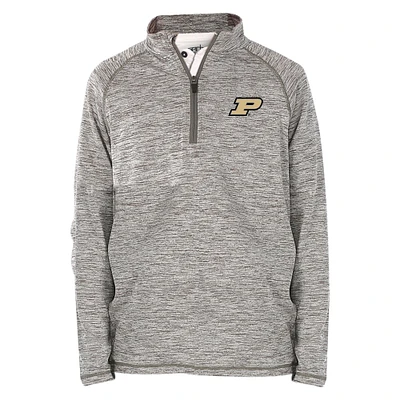 Youth Garb Gray Purdue Boilermakers Matthew Raglan Quarter-Zip Top