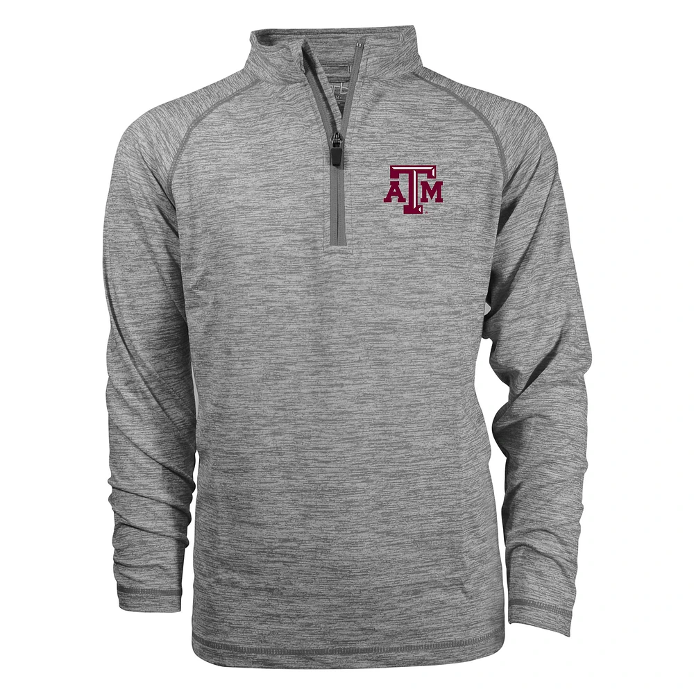 Youth Garb Gray Texas A&M Aggies Matthew Raglan Quarter-Zip Top