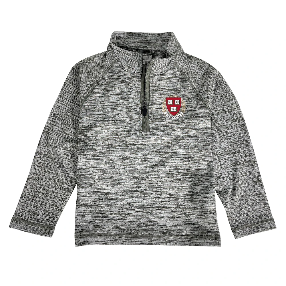 Toddler Garb Gray Harvard Crimson Matthew Quarter-Zip Pullover Top