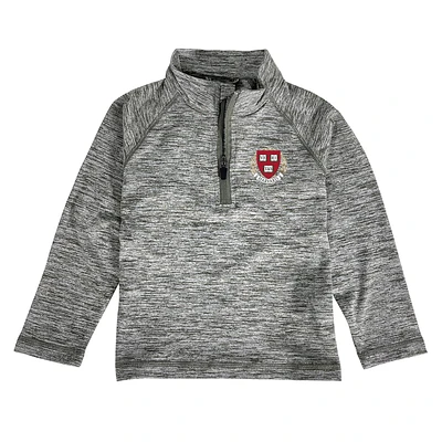 Toddler Garb Gray Harvard Crimson Matthew Quarter-Zip Pullover Top