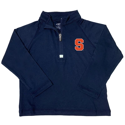 Toddler Garb Navy Syracuse Orange Matthew Raglan Quarter-Zip Top