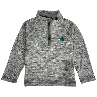 Toddler Garb Gray Tulane Green Wave Matthew Raglan Quarter-Zip Top