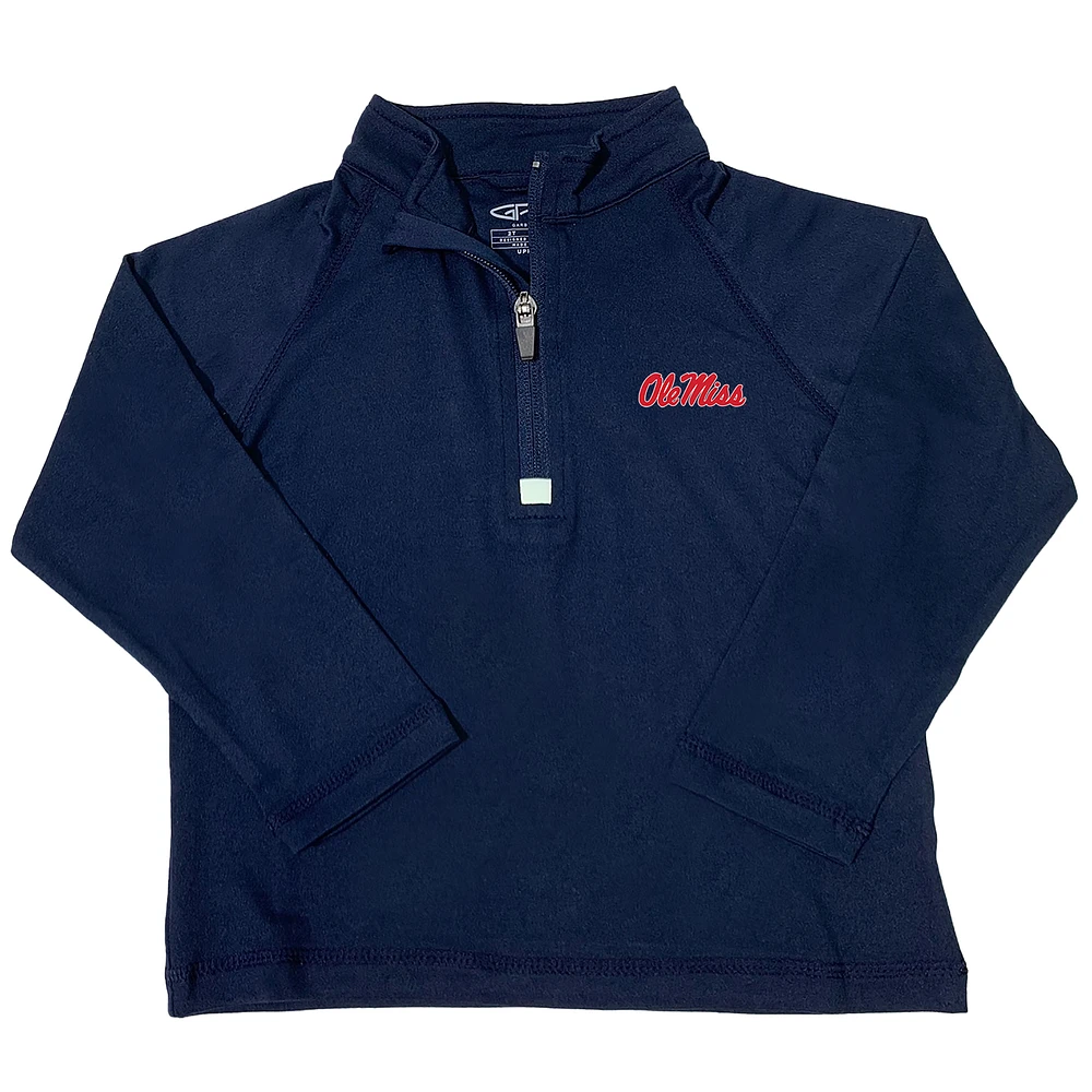 Toddler Garb Navy Ole Miss Rebels Matthew Raglan Quarter-Zip Top