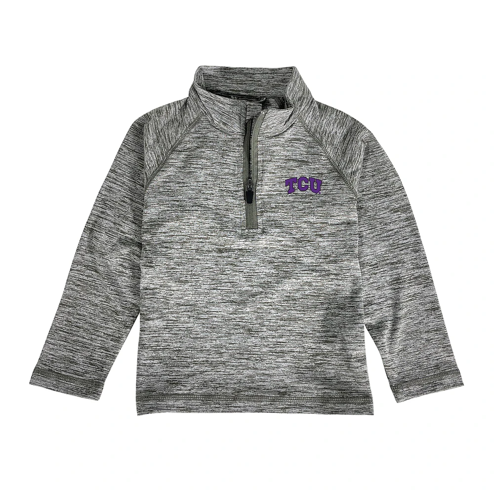 Toddler Garb Gray TCU Horned Frogs Matthew Raglan Quarter-Zip Top