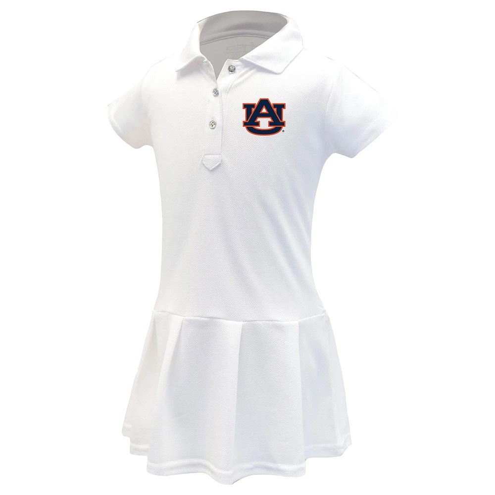 Girls Toddler Garb White Auburn Tigers Caroline Cap Sleeve Polo Dress